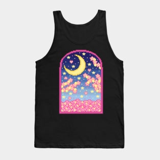 Aesthetic Night Sky Pixel Art Tank Top